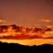 安曇野夕景（淡い光芒）