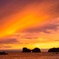 円月島夕景