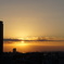 都市の夕日