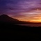 夕景と富士