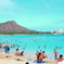 ダイヤモンドヘッドとwaikikiビーチ