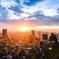 東京タワー特別展望台からの夕陽