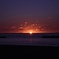 穏やかな日本海に溶ける夕陽３