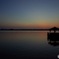 潟の夕景