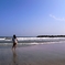 足だけ海水浴