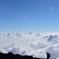 富士山頂から雲海を望む