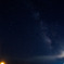 漁港と星空
