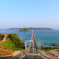 朝焼けに輝く角島大橋