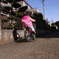 自転車練習中