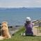 田子の海を見つめる人たち