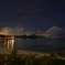 名護の夜の海と空。