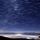 月照下雲海星空
