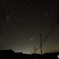 佐渡の田舎道と星空