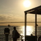 船上の朝日