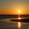 水平線と夕陽