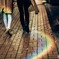 Rainbow sidewalk