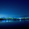 bule lights night