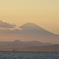 夕暮れの富士