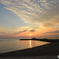 今年初めての焼野海岸の夕日