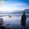 中禅寺湖の朝日