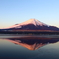 夜明けの富士山