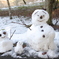 雪の2人