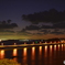 山口県　角島大橋の夜景