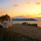 にゃんこの夕焼け散歩