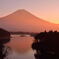 朝陽の富士