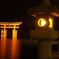 夜の宮島にて