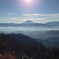朝日と富士山
