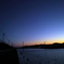 夕焼けと暗い道