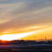 強い夕焼け