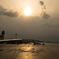 The sunset at the airport