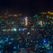 夜景を飛行機から撮る