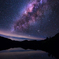 Milky way with lake 