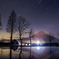 Quiet night the stars flowing