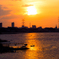 滲む夕陽に照らされて..