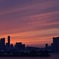 都会の夕焼け