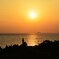 灯台と夕陽　1