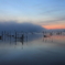 印旛沼・朝景　- 霧雲の水面 -