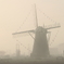印旛沼・風車　- 穏やかな濃霧の朝 -