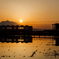 弘南鉄道弘南線の夕暮れ