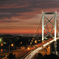 夕焼けの関門橋