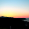 夕日に包まれる日本海