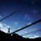 竜神大吊橋と鯉のぼりと星空