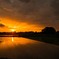 雨上がりの夕日