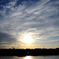 近所の夕陽