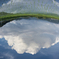 空の苗と入道雲