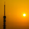 まんまる夕陽